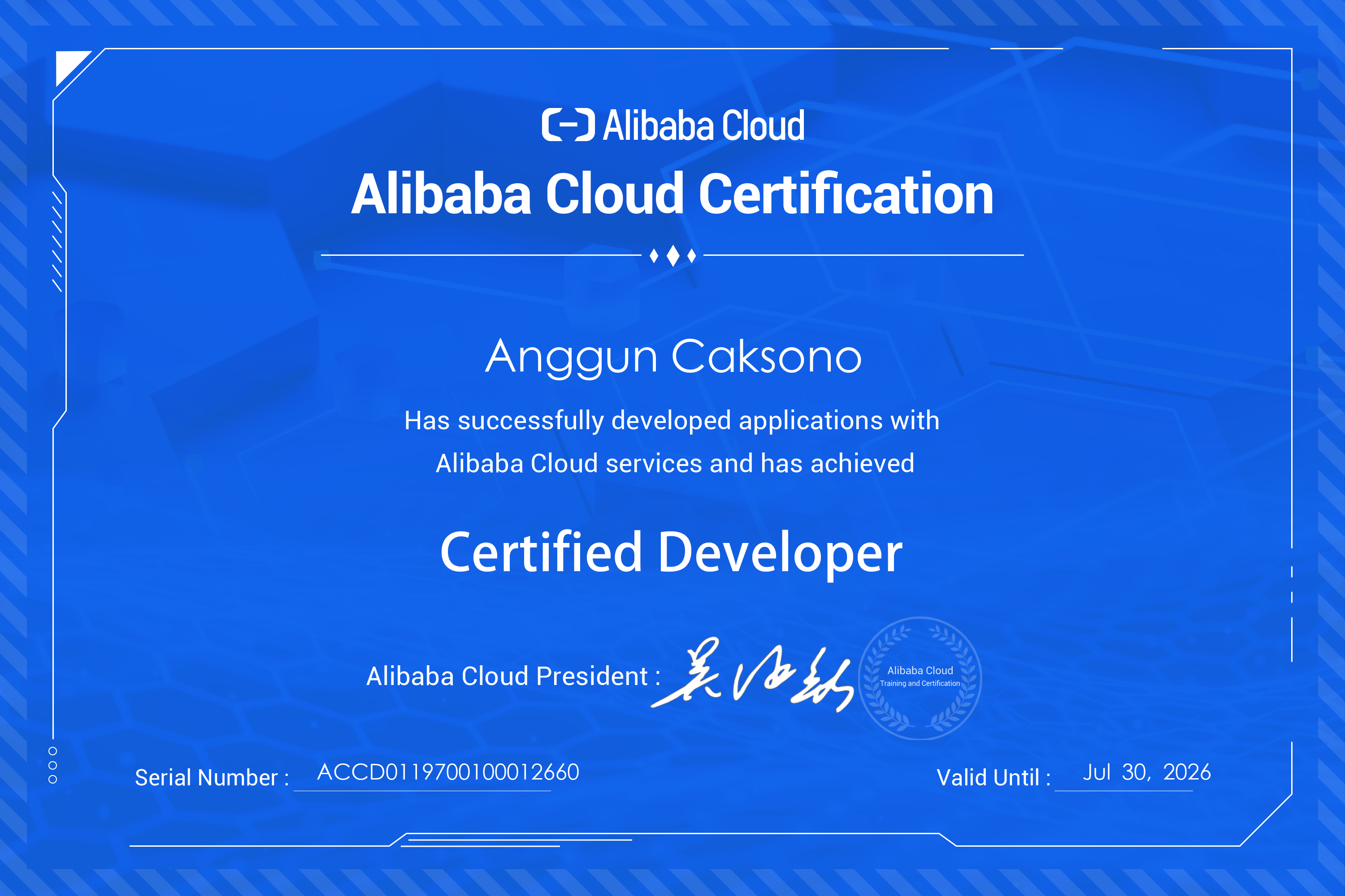 Alibaba Cloud Certified Developers